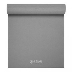GAIAM Essentials 6mm - 63317 - Mata do jogi z paskiem, szara